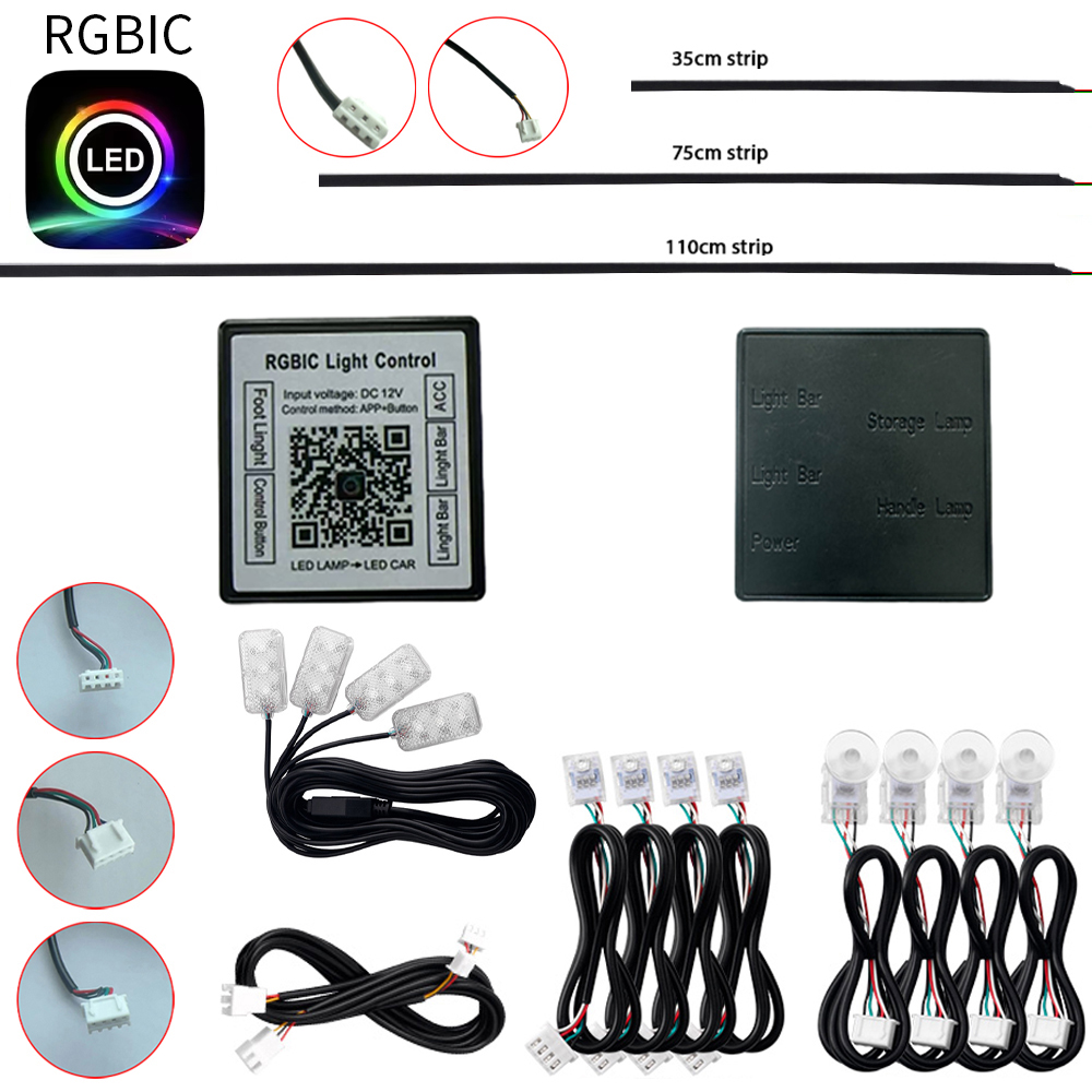 Led El Wire - Full Colors Streamer Symphony RGBIC Umgebungslicht-Zubehör
