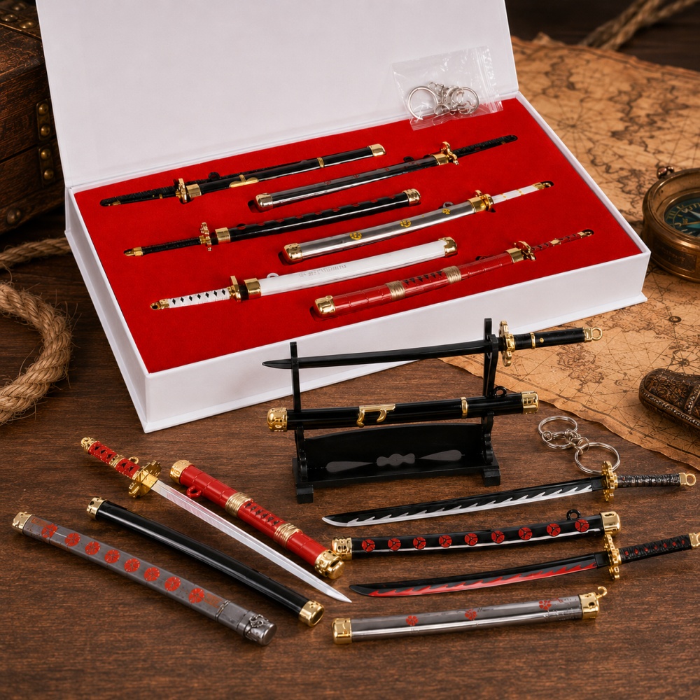 Cosplay Prop Katana - Anime One Piece Zoro Schwert Schlüsselanhänger