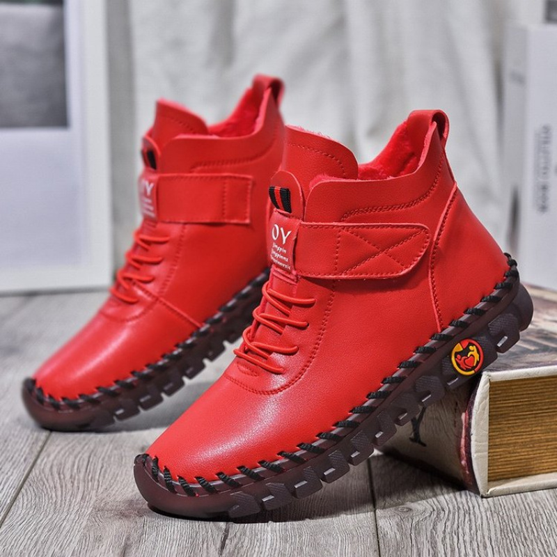 Velcro Hook Loop - Winterstiefel aus warmer Baumwolle mit Fleece-Futter