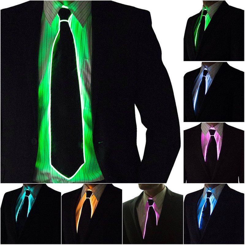 Led El Wire - Männer Glowing Tie EL Draht Neon