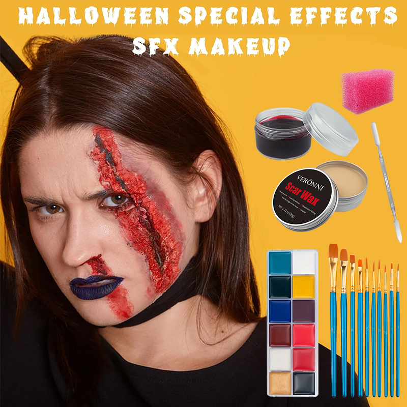 Body Paint Sfx - SFX Make-up-Set, 12 Farben Gesichts- und