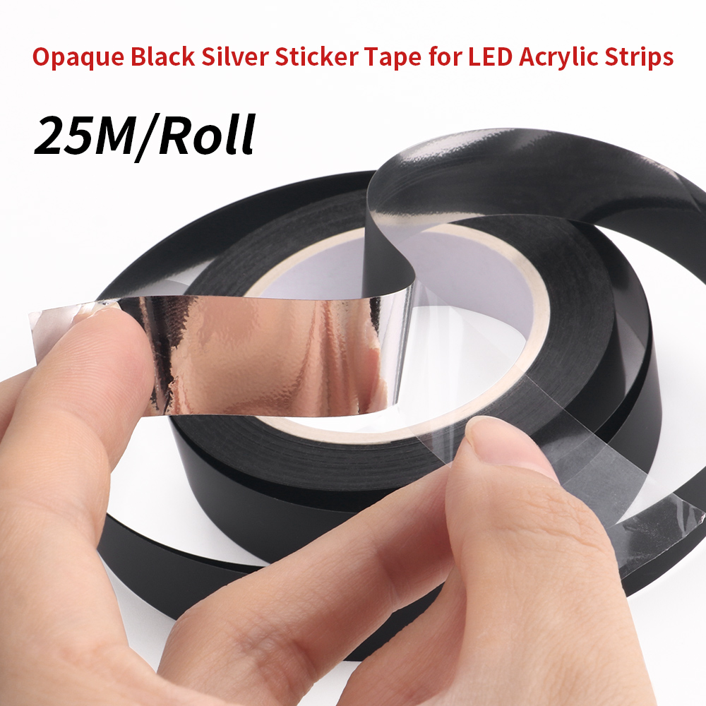 Led El Wire - 25M/Rolle Matt Schwarz Klebeband Aufkleber Undurchsichtig