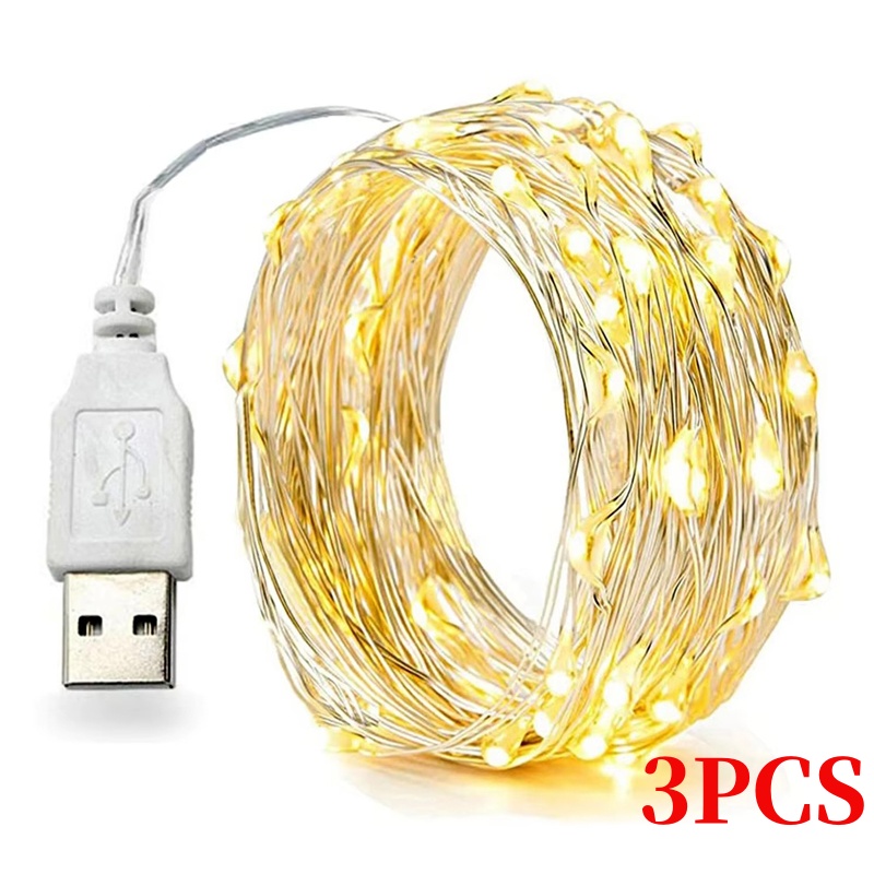 Led El Wire - 3pcs 5/10/20m Kupferdraht führte Weihnachts lichter