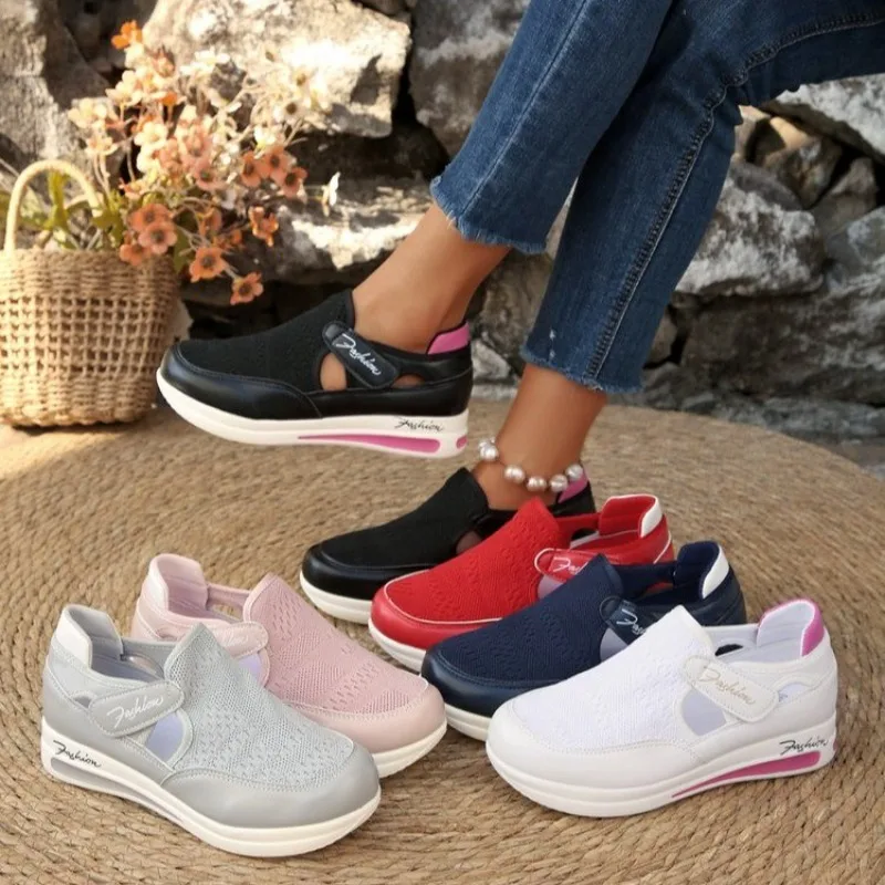 Damen Plateau-Slipper Sneaker  – Velcro Hook Loop Bewertung und Preis
