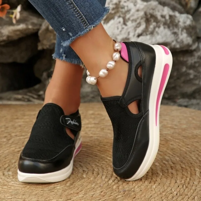 Damen Plateau-Slipper Sneaker  – Velcro Hook Loop Bewertung und Preis