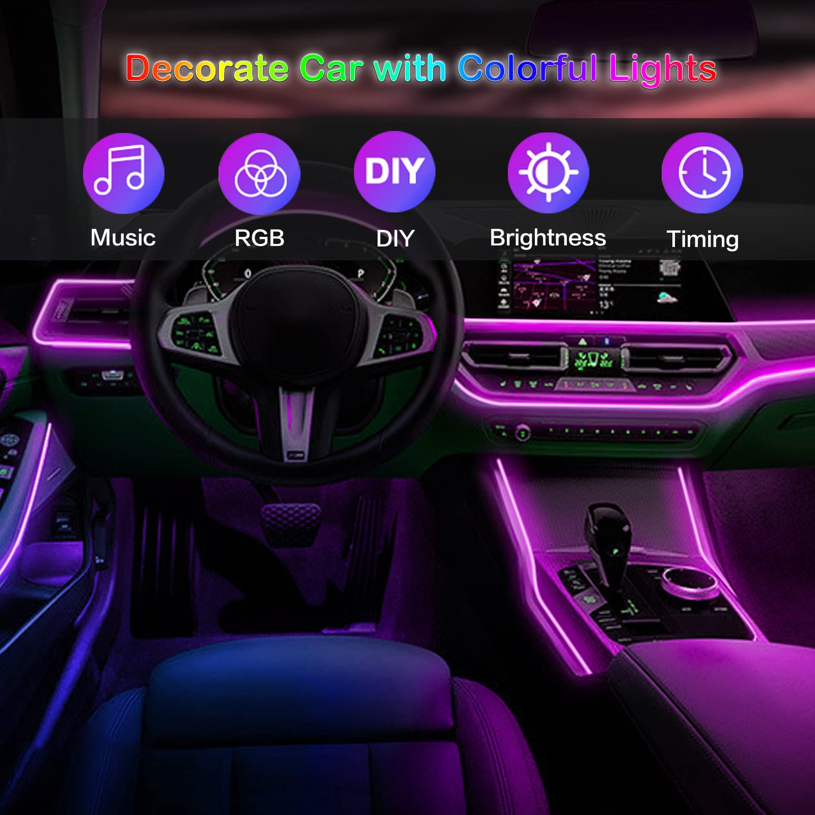 LED Auto Innenraum Umgebungs s – Led El Wire Bewertung und Preis