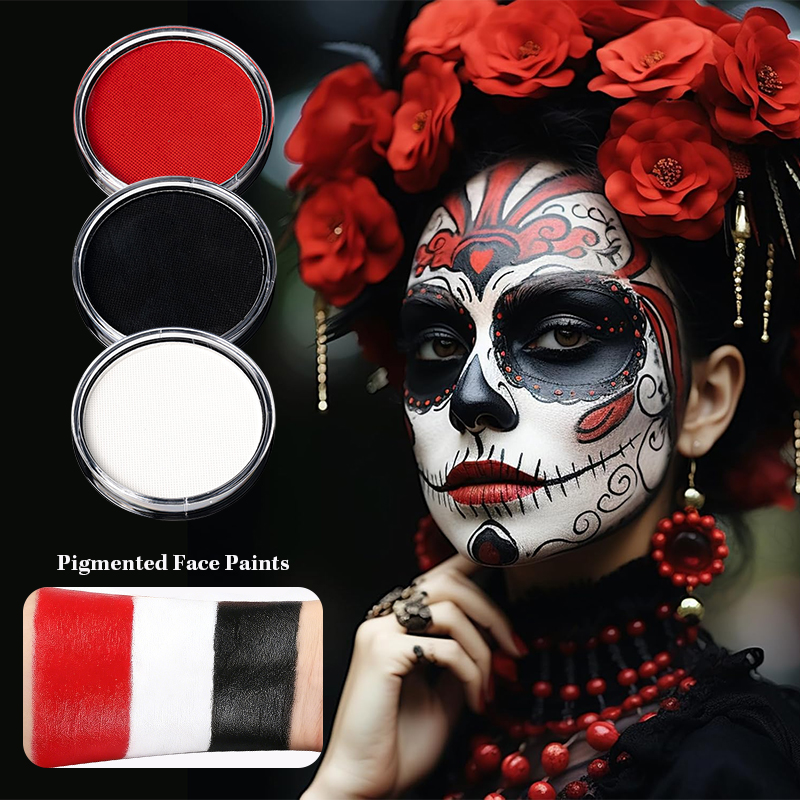 3-teiliges Schwarz-Weiß-Rot Wa – Cosplay Prop Paint Bewertung und Preis