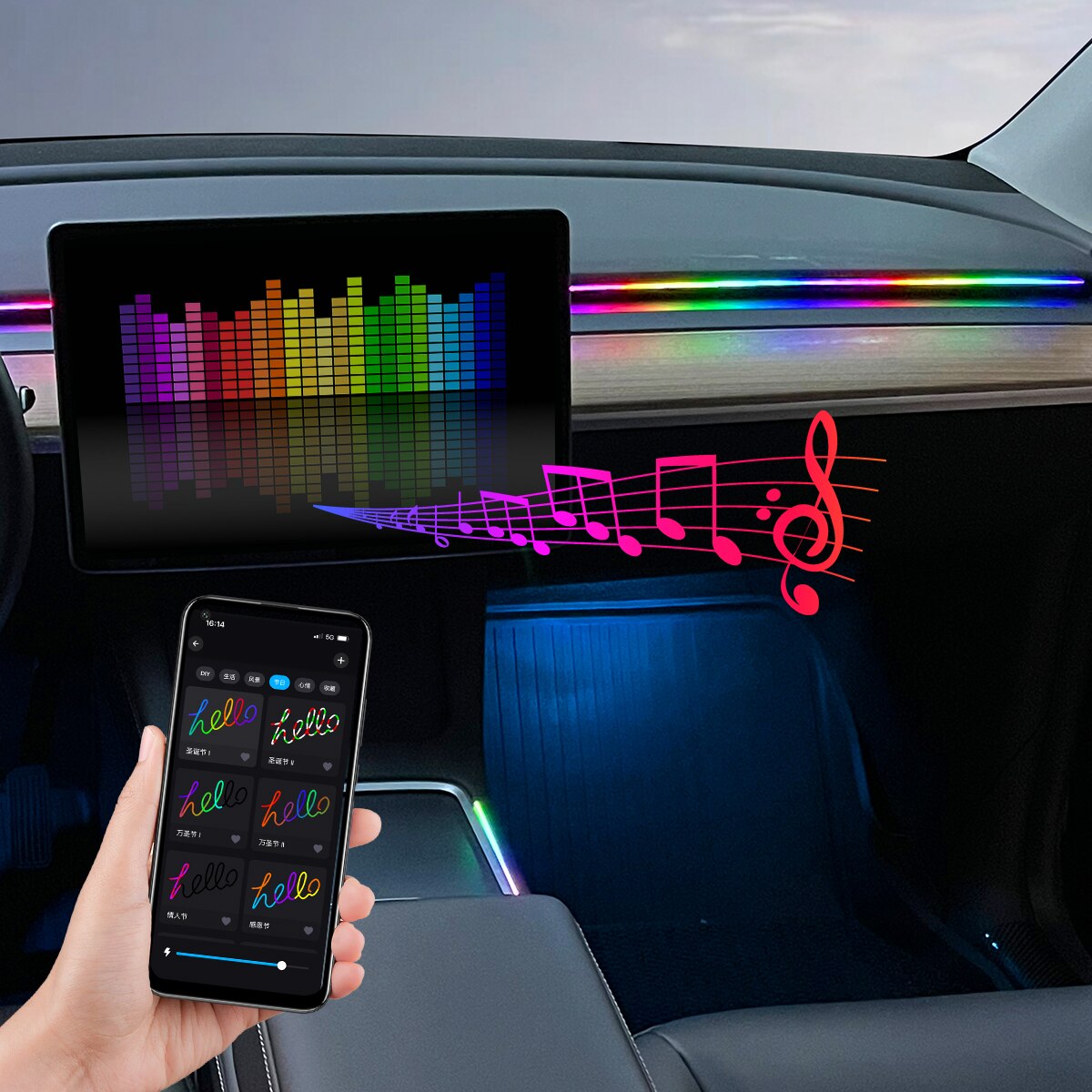 Auto LED Umgebungslicht USB 64 – Led El Wire Bewertung und Preis